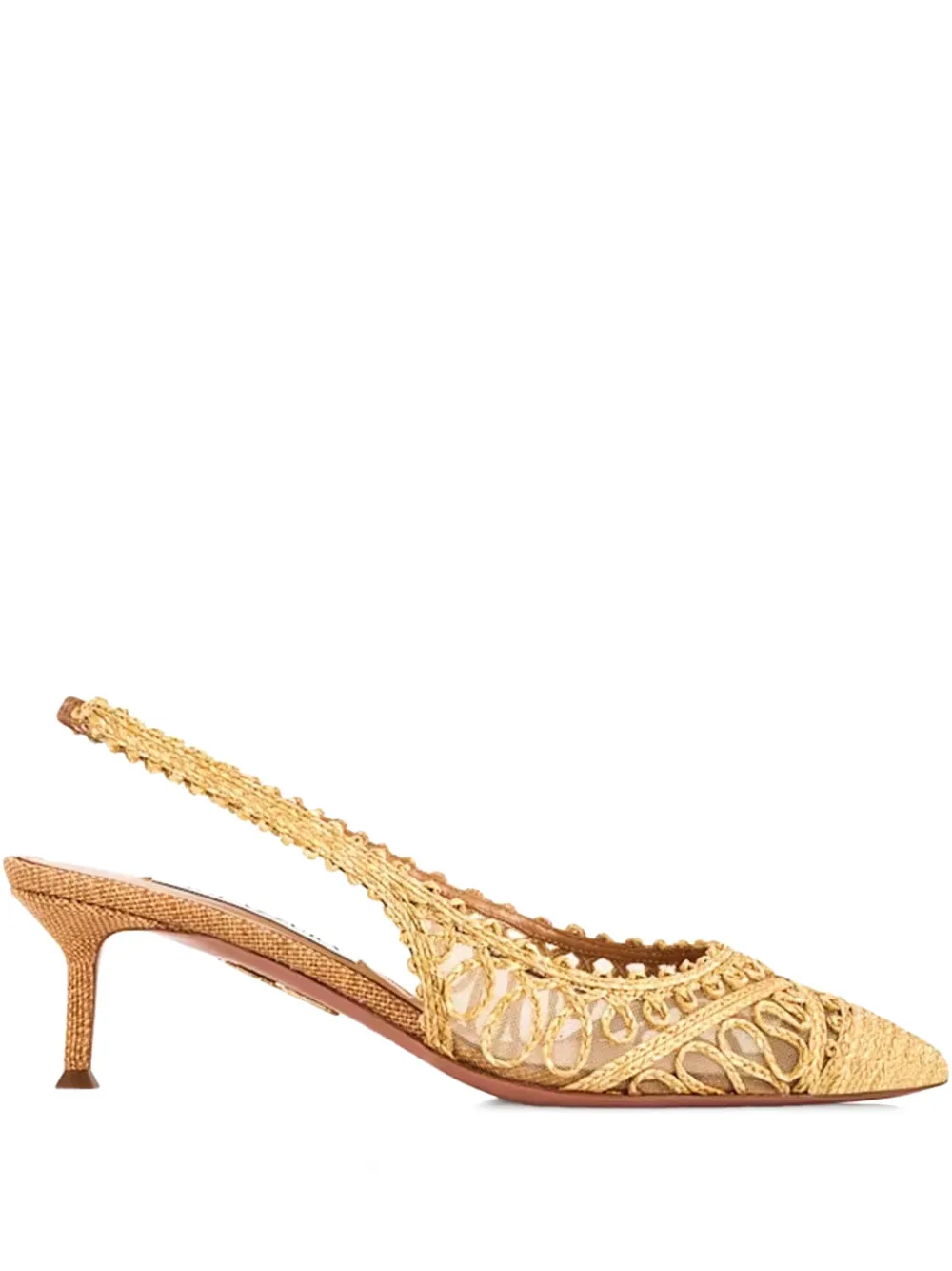 Туфли Khalo 50 с ремешком на пятке Aquazzura, нейтральный
