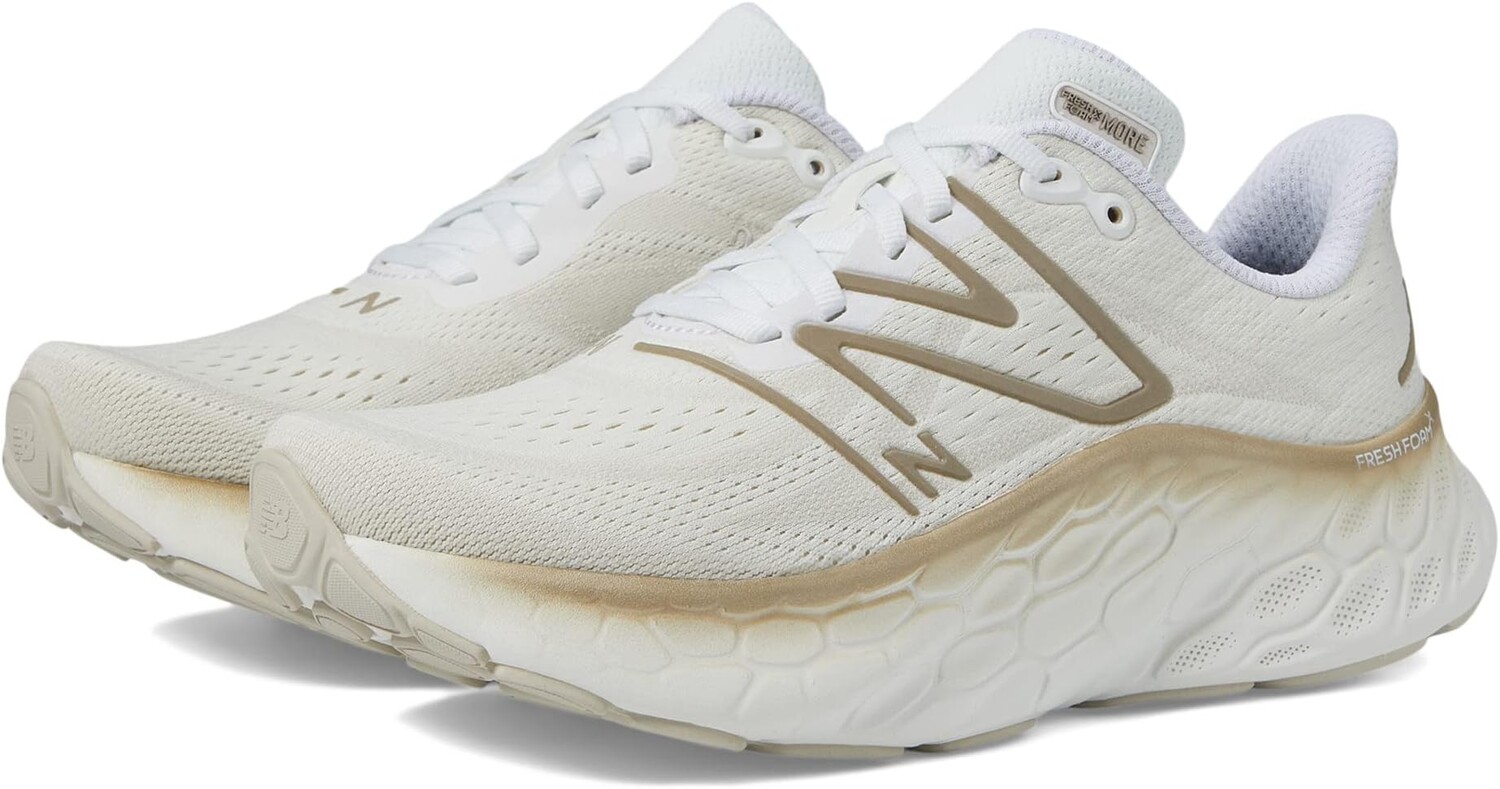 

Кроссовки Fresh Foam X More v4 New Balance, цвет White/Gold Metallic, Белый, Кроссовки Fresh Foam X More v4 New Balance, цвет White/Gold Metallic