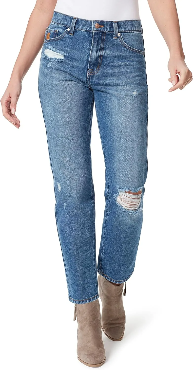 

Christian Siriano x Gloria Vanderbilt Коллаборация Женские джинсы Miles High Rise Straight Christian Siriano x Gloria Vanderbilt Collab