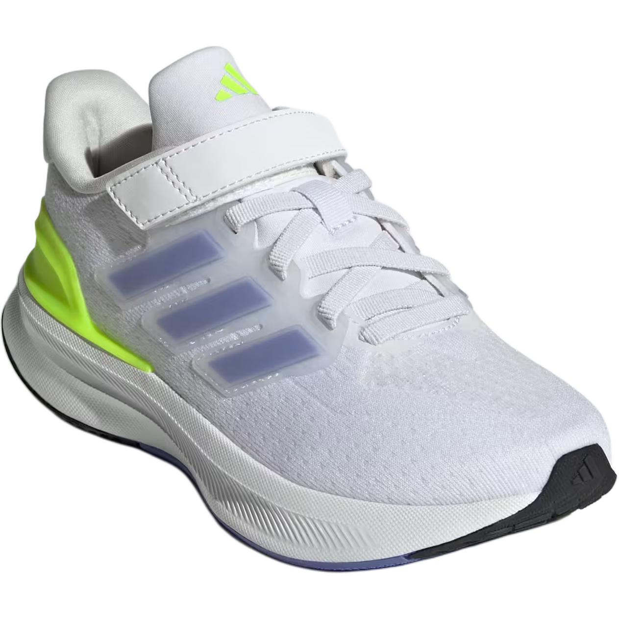 ULTRARUN 5 нескользящие устойчивые к истиранию лоу-топы детские повседневные кроссовки White для детей 3-7 лет Adidas, Luminous синий/белый/Clear Mint — фото 4