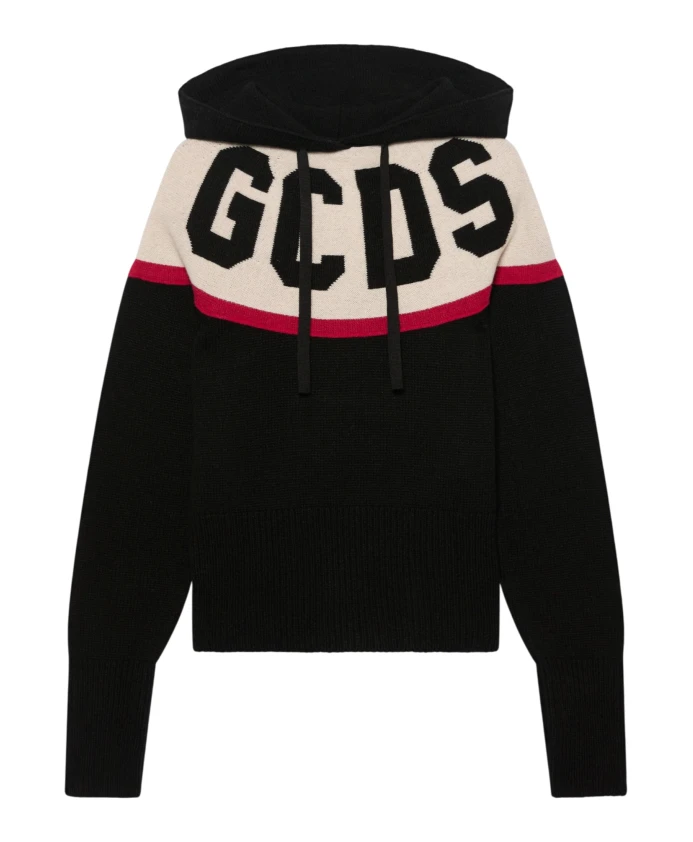 

Вязаная укороченная толстовка с логотипом Gcds, мультиколор