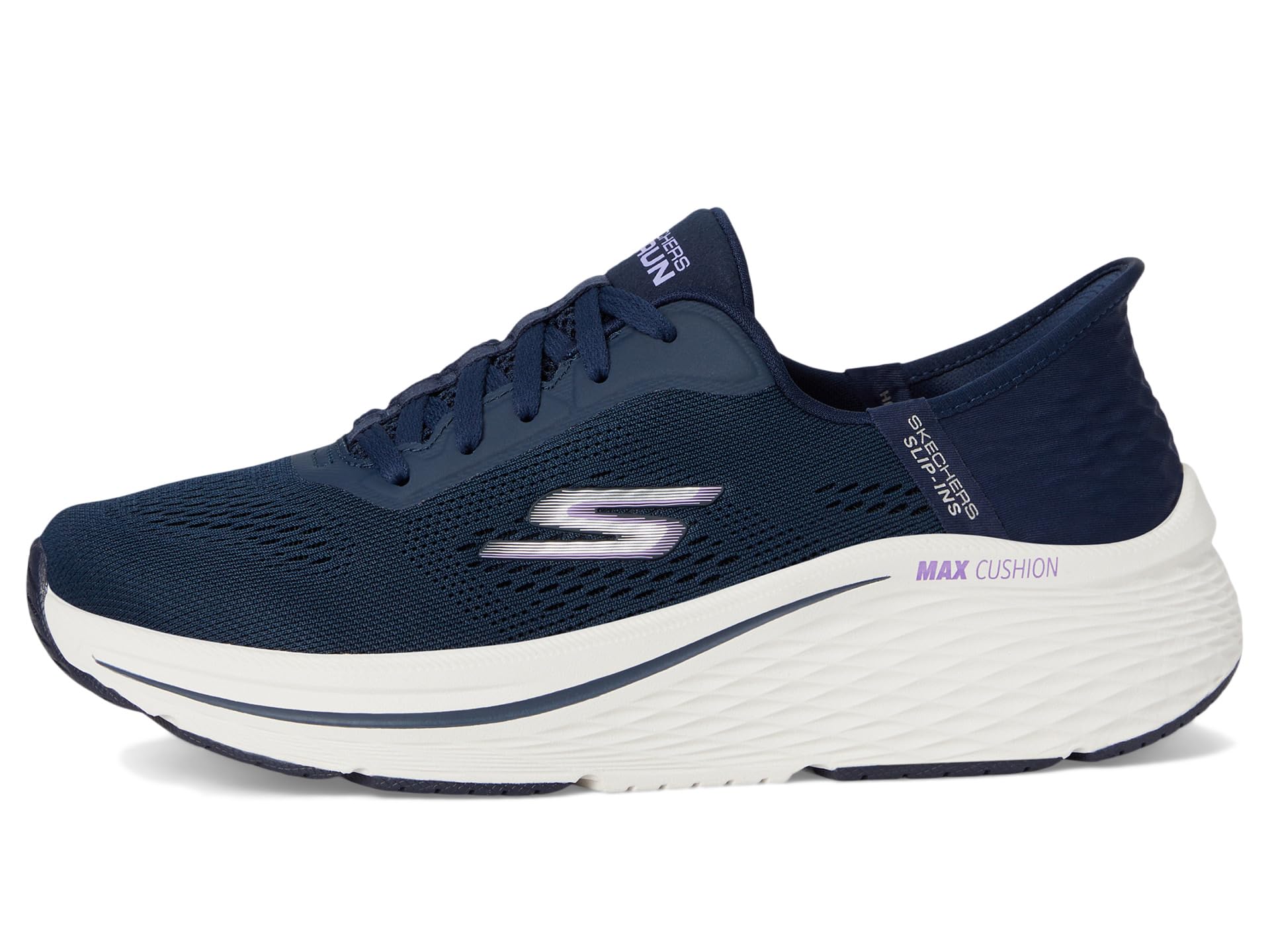 Кроссовки SKECHERS Max Cushioning Elite 2.0 Vanish Hands Free Slip-Ins, Navy/Lavender — фото 4