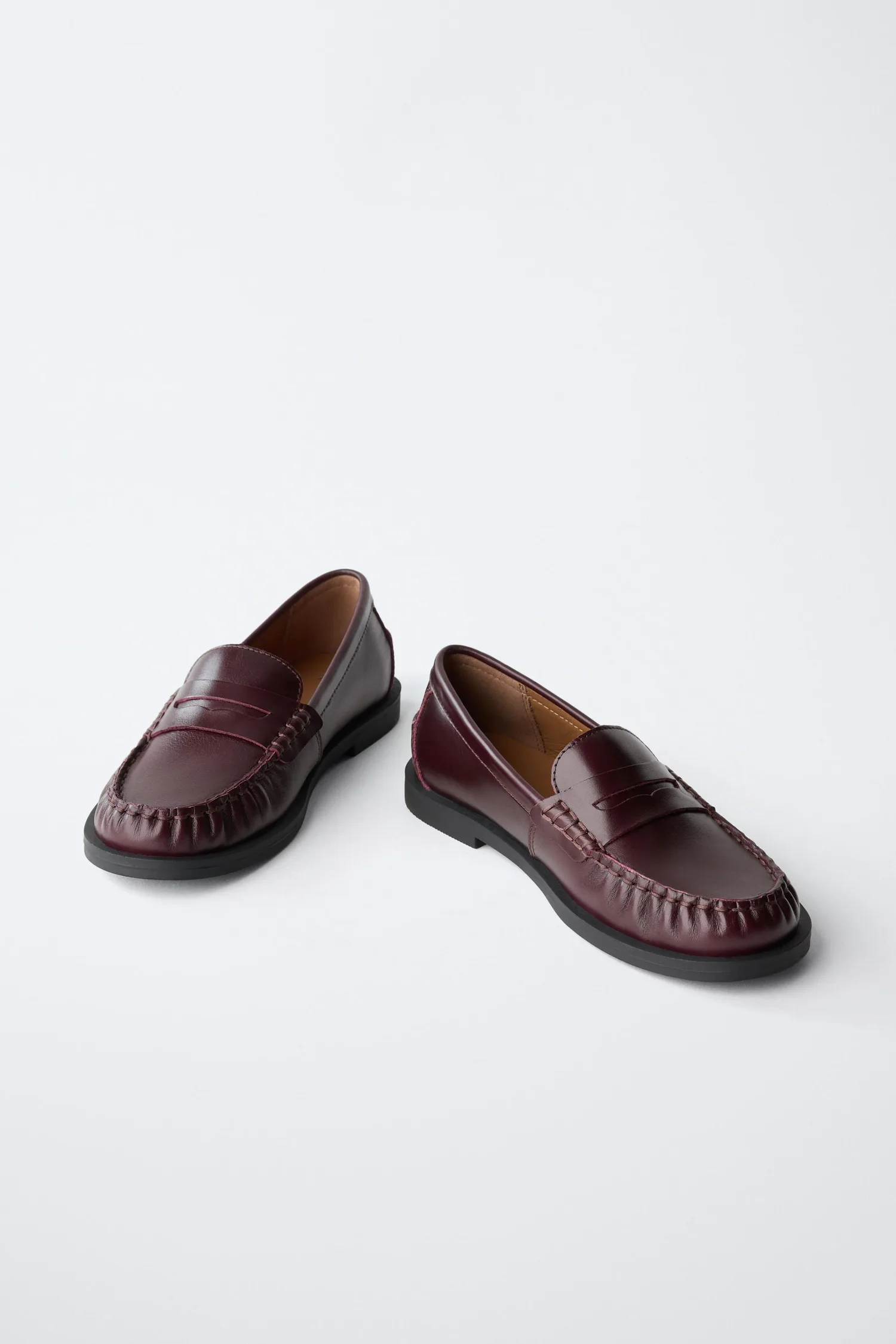 Zara Кожаные лоферы — фото 4