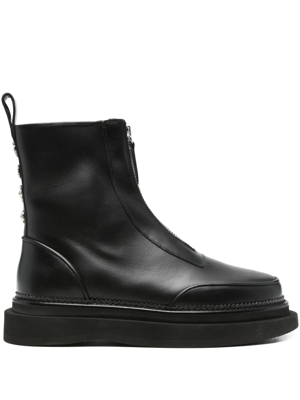 

Украшенные ботинки на молнии спереди Toga Virilis, черный