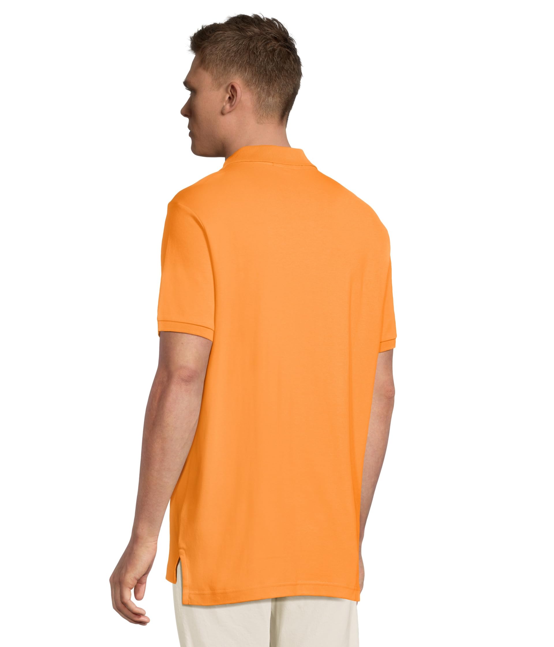 Поло U.S. POLO ASSN. Solid Interlock Polo, оранжевый — фото 3