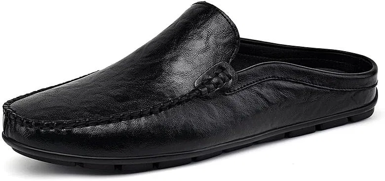 Мужские мюли из кожи, повседневные, Black Abnkarwin