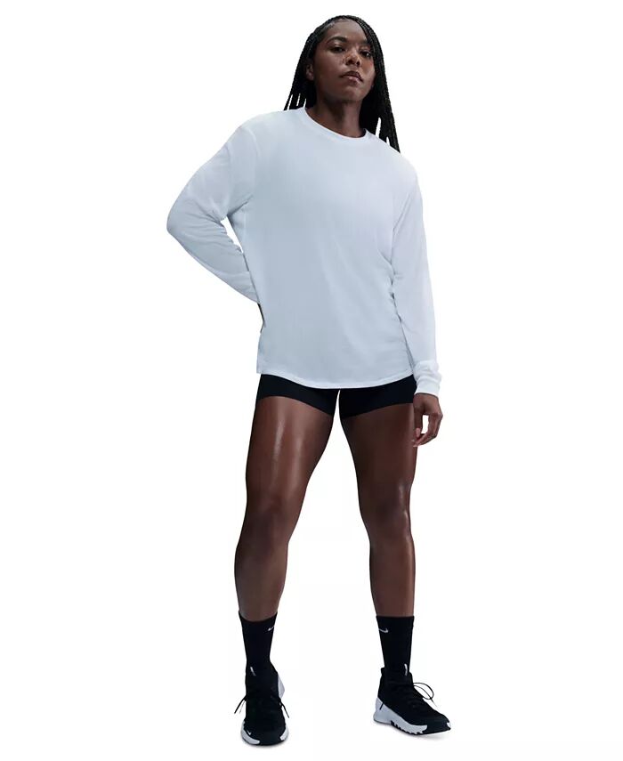 

Женский свободный топ Dri-FIT с длинными рукавами и круглым вырезом Nike, мультиколор