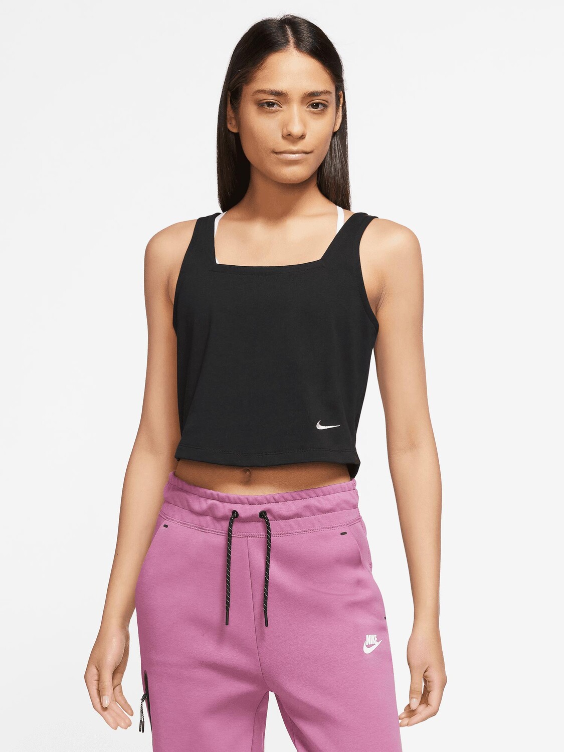 

Майка Nike W NSW JRSY CAMI, черный