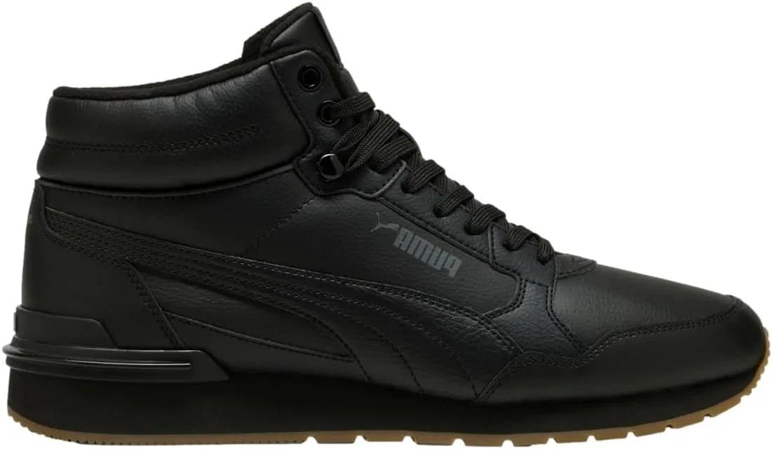 Мужские высокие кроссовки PUMA ST Runner V4 MID (40289301) черного цвета, удобные, функциональные, на шнуровке, для осени и зимы, стильные, на каждый день