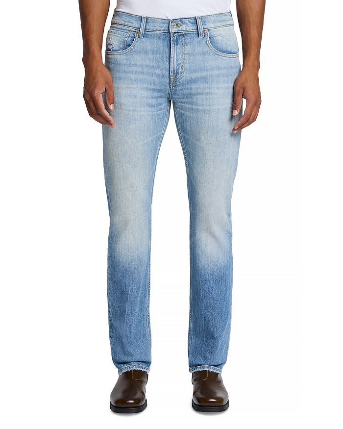 

Джинсы прямого кроя в цвете Outline Blue 7 For All Mankind, синий
