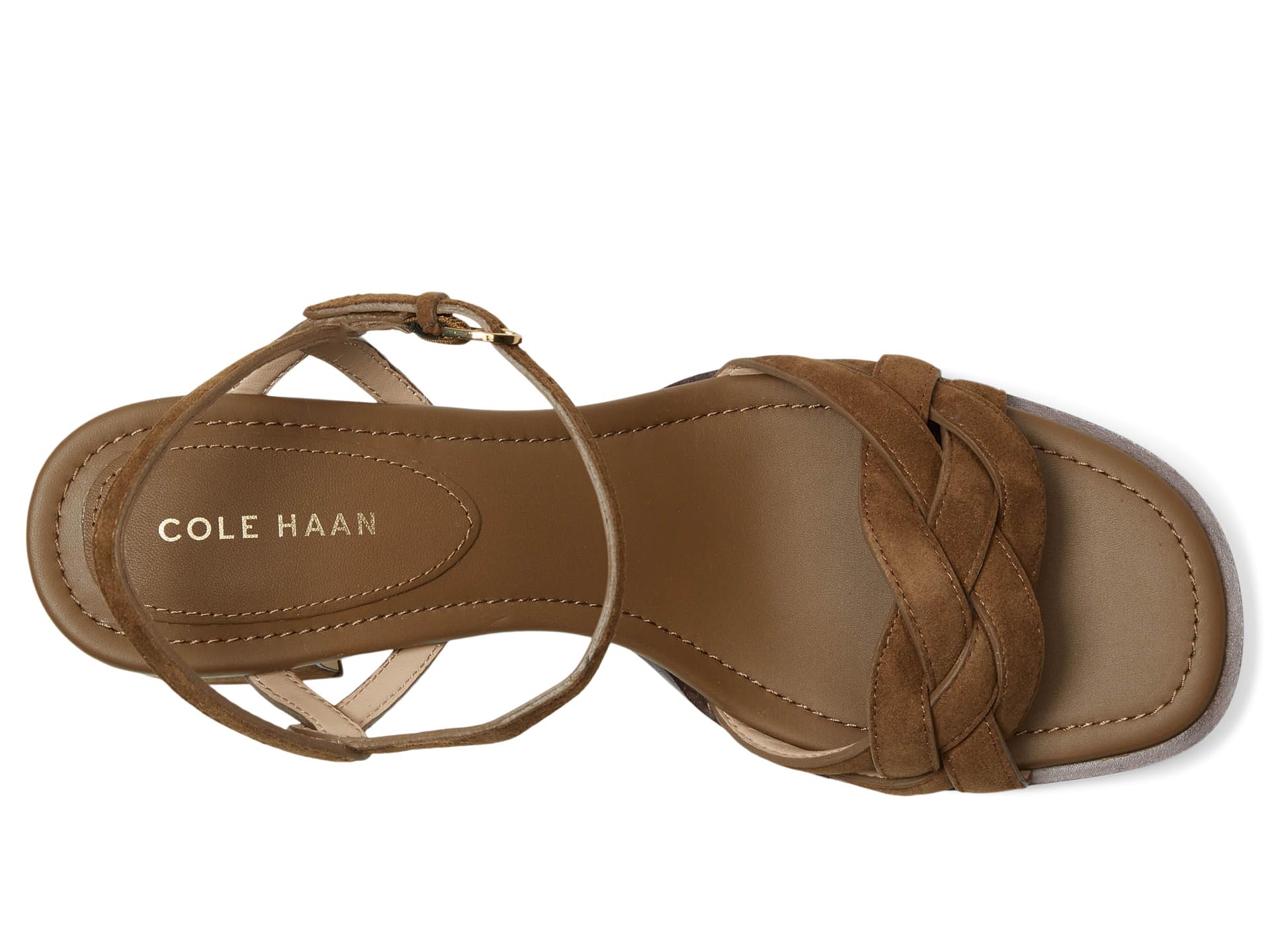 Сандалии Cole Haan Ambrose Braid Sandal, цвет Spiced Brown Suede — фото 2