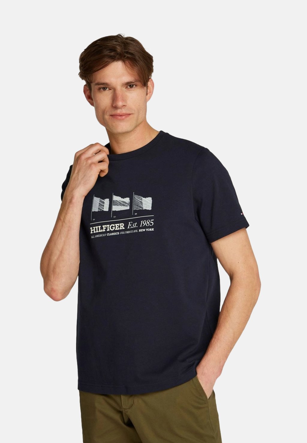 

Футболка с принтом FLAGS Tommy Hilfiger, темно-синий