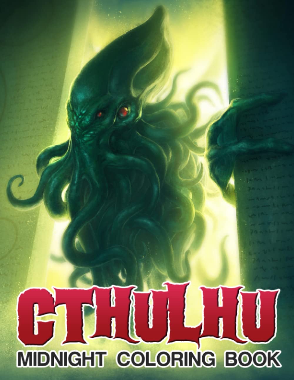 

Midnight Cthulhu Coloring Book: Scary Coloring Pages Featuring Creature Illustrations With Black Edition To Relieve Stress And Relax For All Ages (Independently published)