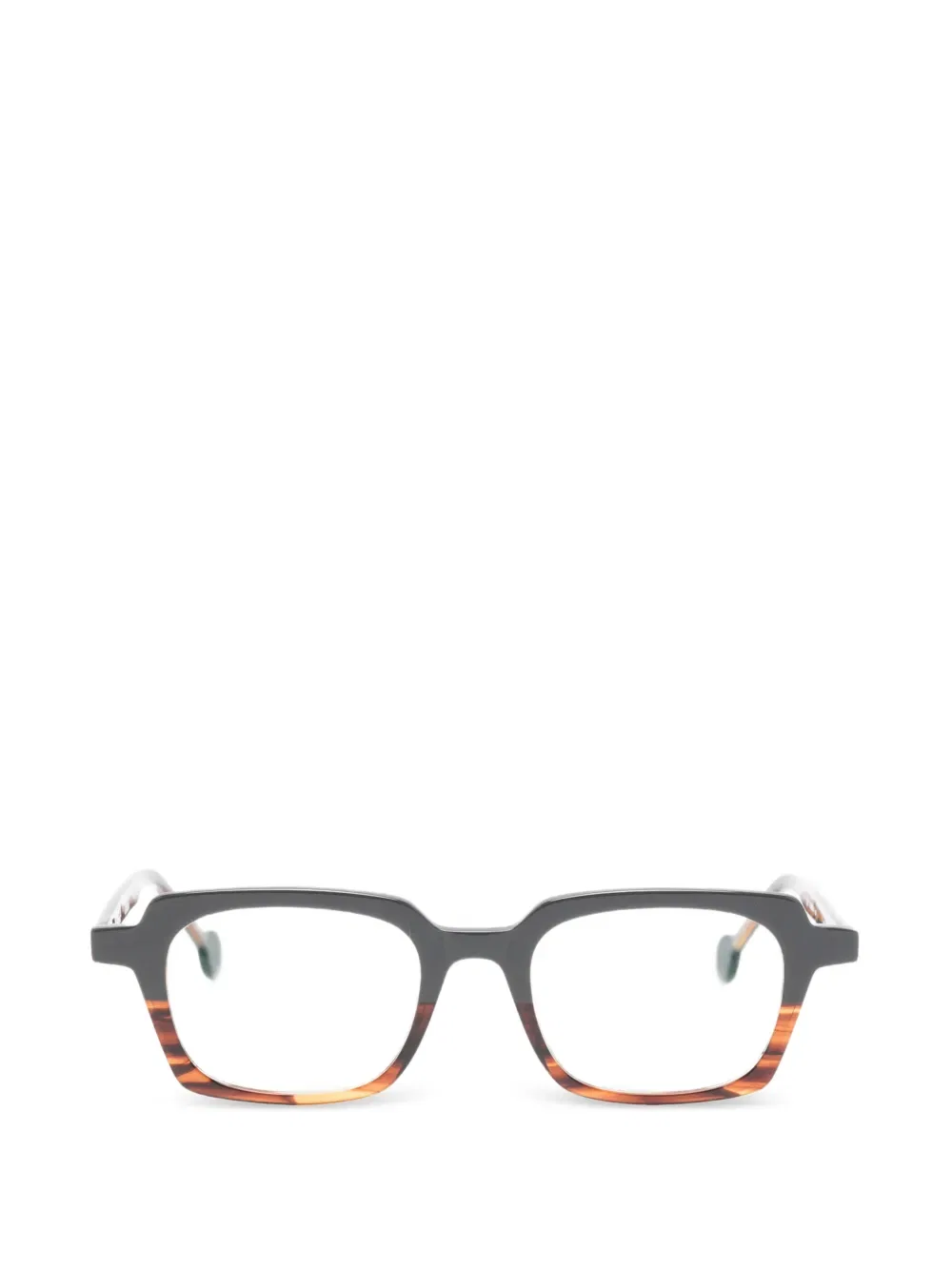 Очки в полоску в квадратной оправе L.A. Eyeworks, серый