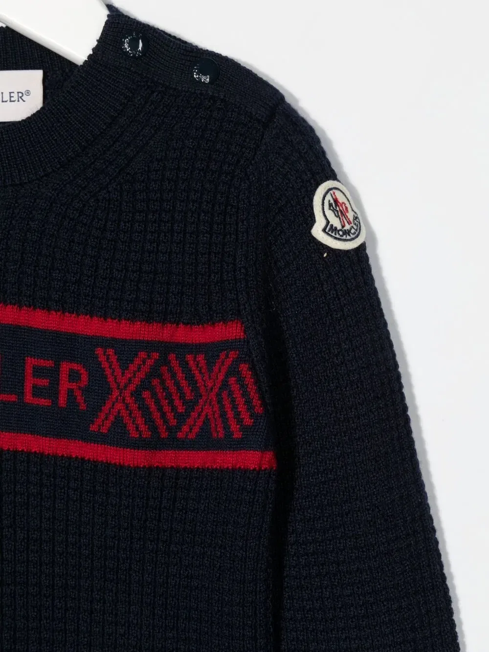 Толстовка с логотипом Moncler Enfant, синий — фото 3