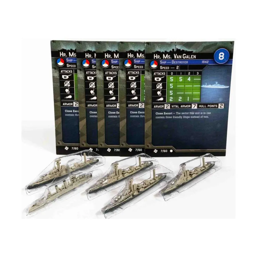 

Хр. Мисс Ван Гален (С) x5, Axis & Allies - Collectible Miniatures Game - War at Sea - Task Force Singles