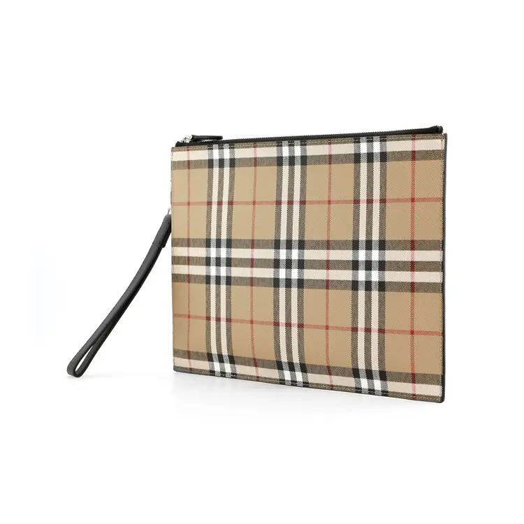 Burberry Винтажная экологичная холщовая сумка клатч — фото 4