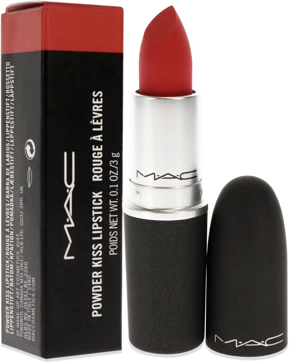 Помада матовая MAC Powder Kiss Lipstick оранжевая — фото 3