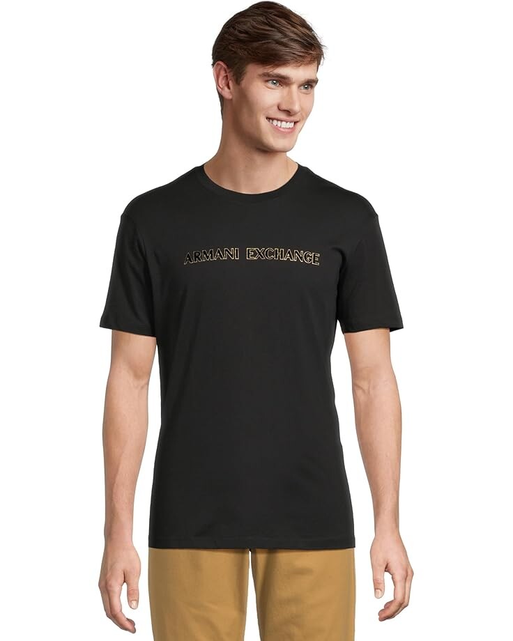 

Толстовка Armani Exchange Aix Armani ExchangeS Logo Flocking T-Shirt, цвет Off White 1