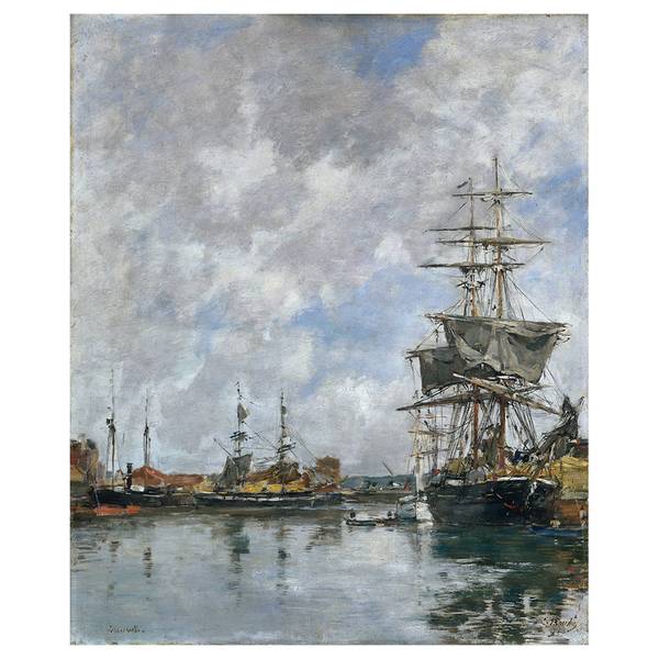 

Фреска LegendArte Deauville Port Eugène Boudin, многоцветный