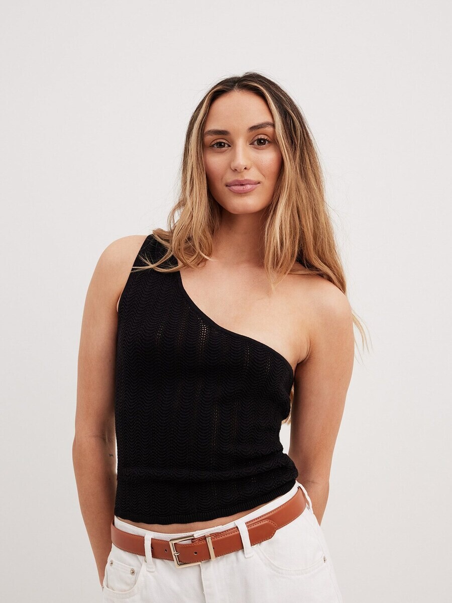 

Топ NA-KD Knitted Top, черный
