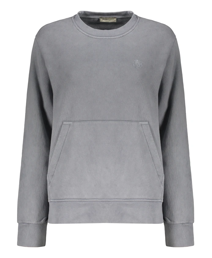 

Хлопковая толстовка с вышивкой и ребристыми манжетами. Herno, серый