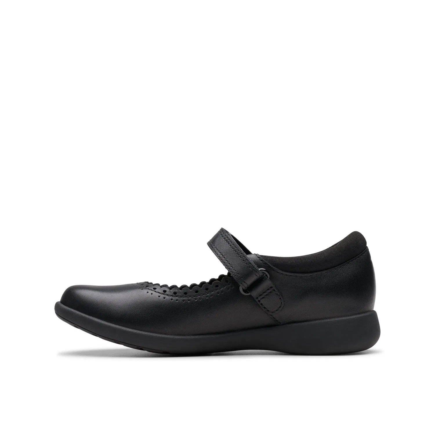 Туфли Clarks Mary Jane на липучке, черная кожа — фото 2