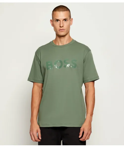 

Футболка с зеркалом — культовая Regular fit Boss Green, зеленый