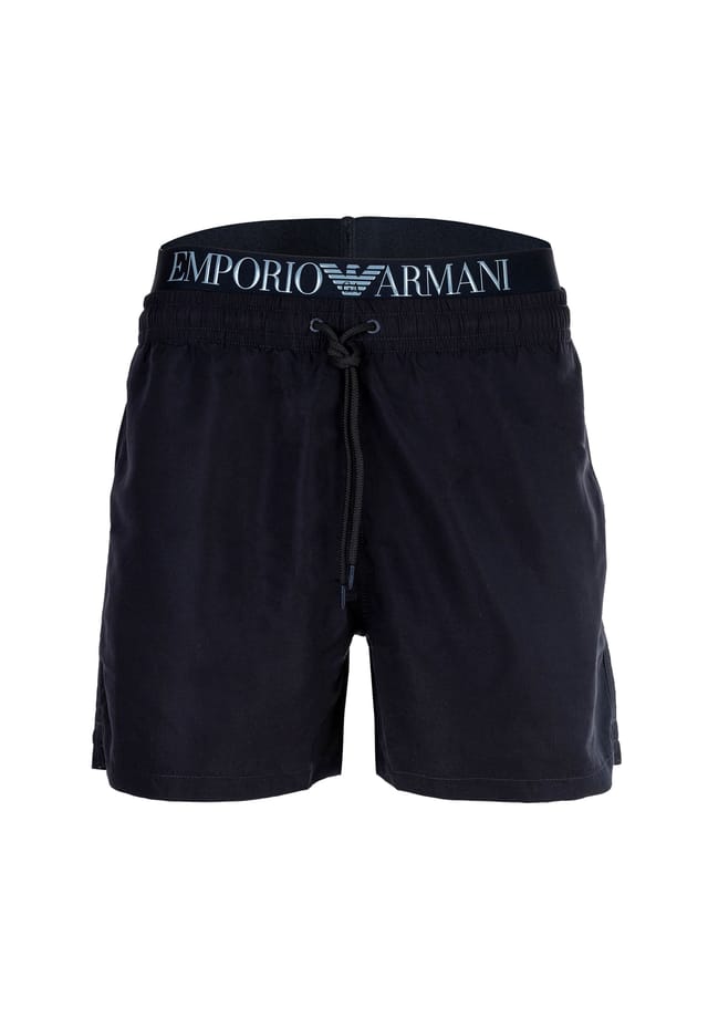 

Плавки-Шорты - боксеры с логотипом Emporio Armani, синий
