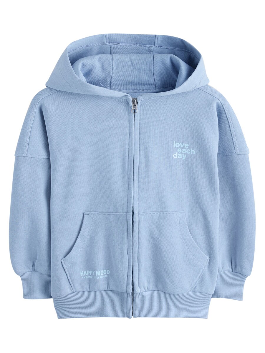 

Толстовка с капюшоном на молнии Next, цвет Dusty blue/Sky blue