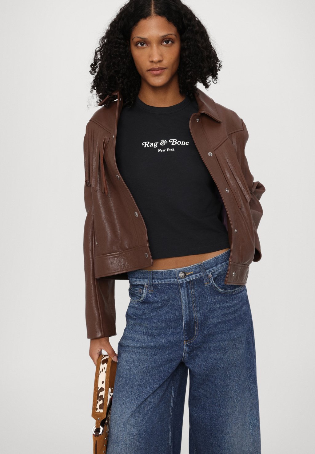 

Джинсы свободного кроя MIRAMAR SOFIE HIGH RISE ANKLE WIDE LEG rag & bone, темно-синий деним