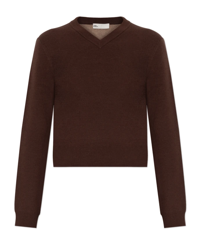 

Шерстяной свитер Tory Burch, коричневый