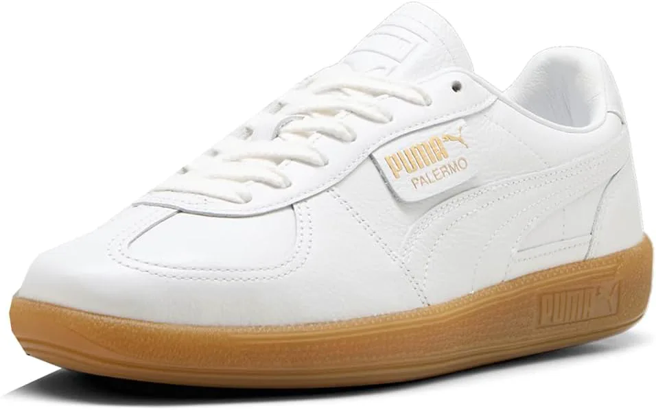 Мужские кроссовки PUMA Palermo Premium на шнуровке повседневные - белые, белый — фото 2