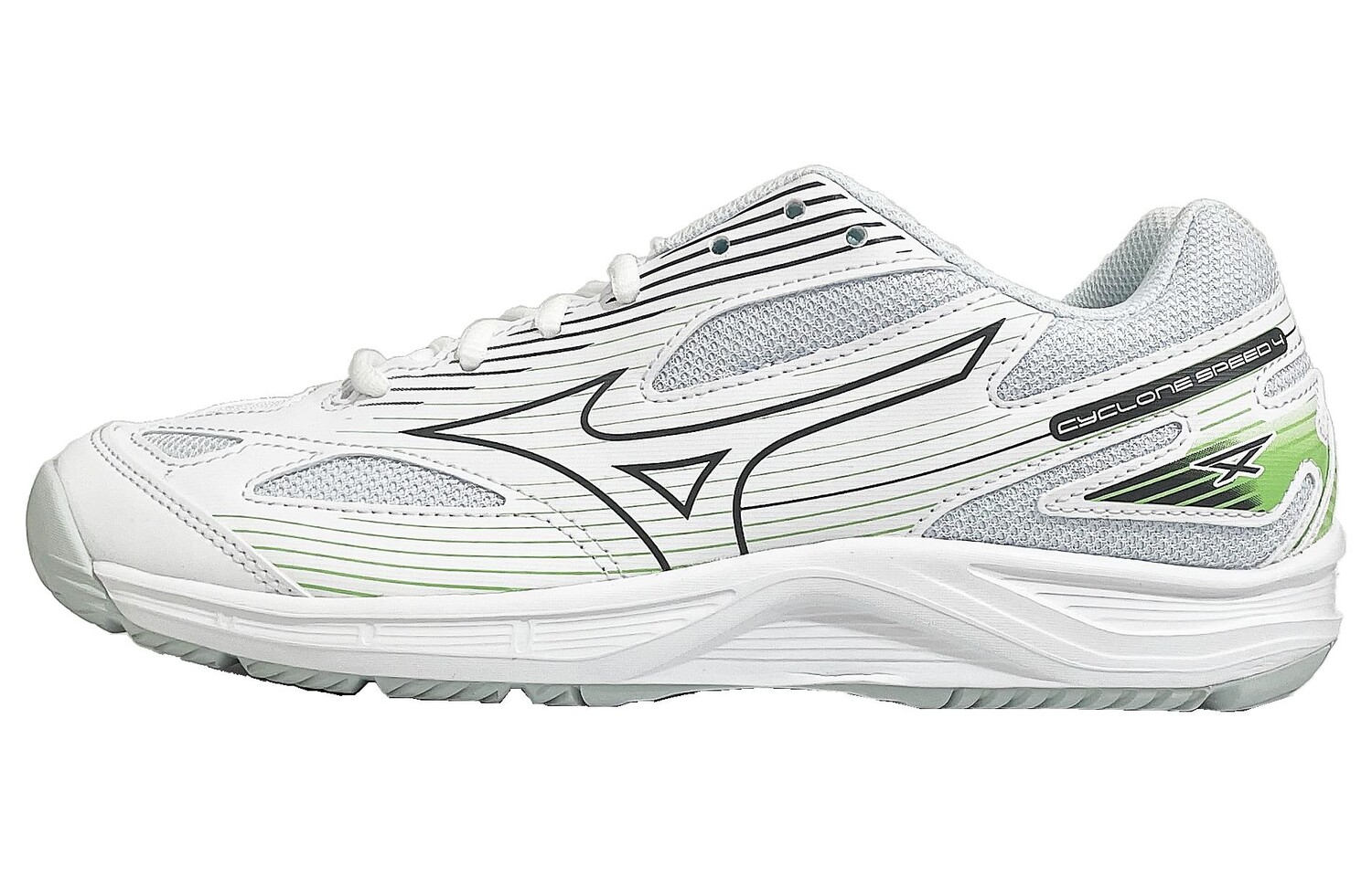 Mizuno Cyclone Speed 4 Кроссовки унисекс, White/Gridge/Patinagreen