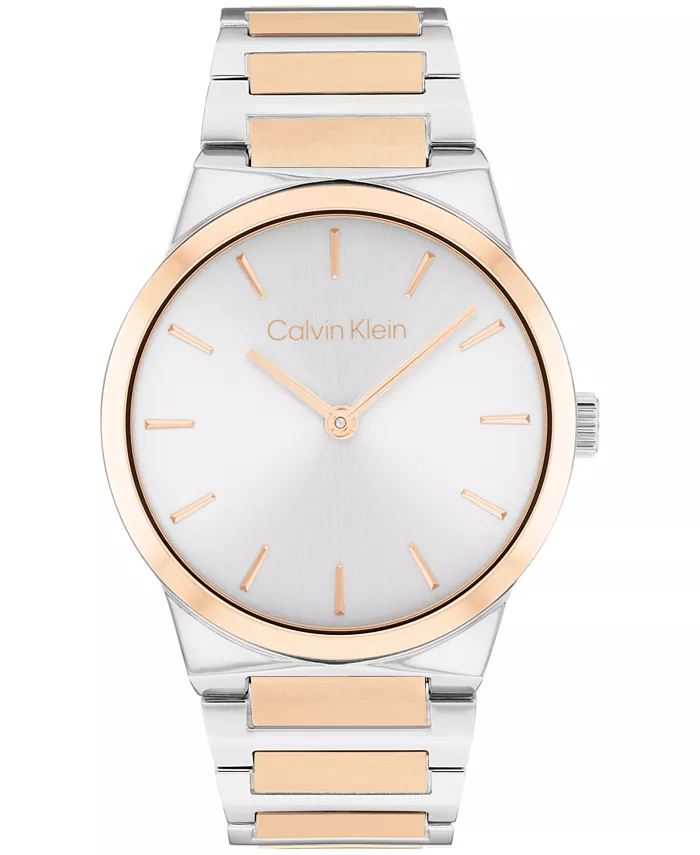 

Женские часы CK Linear Elegance с двухцветным браслетом из нержавеющей стали, 36 мм Calvin Klein