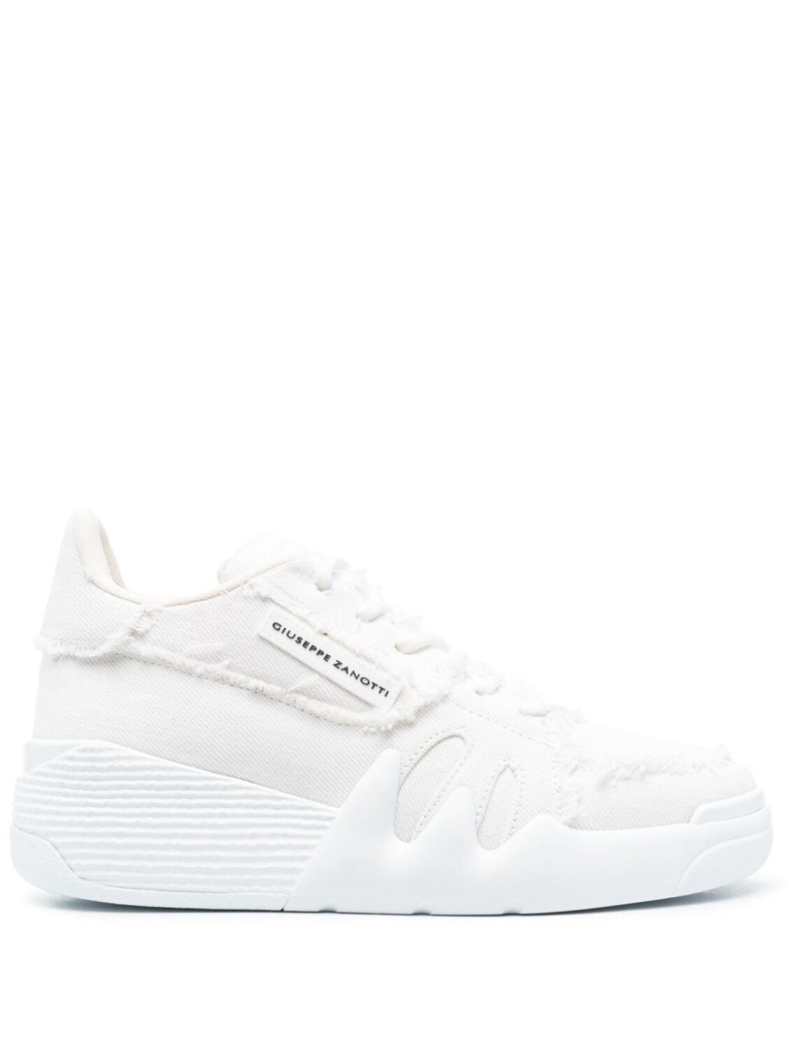 Giuseppe Zanotti кроссовки Talon с бахромой, белый