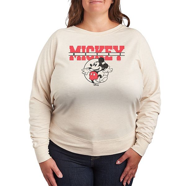 

Футболка с длинным рукавом Mickey Mouse Collegiate French Terry plus size Disney