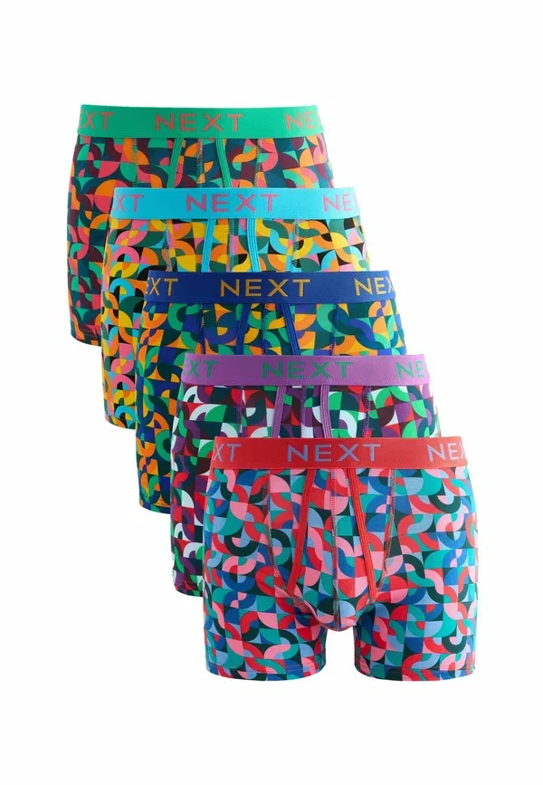 Трусы боксеры Next, 5 pack boxers boxer briefs, яркий синий оранжевый фиолетовый геометрический принт