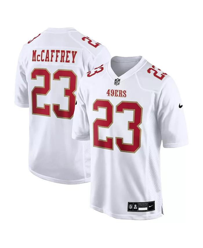 

Мужская модная игровая футболка Christian McCaffrey Tundra White San Francisco 49ers Nike