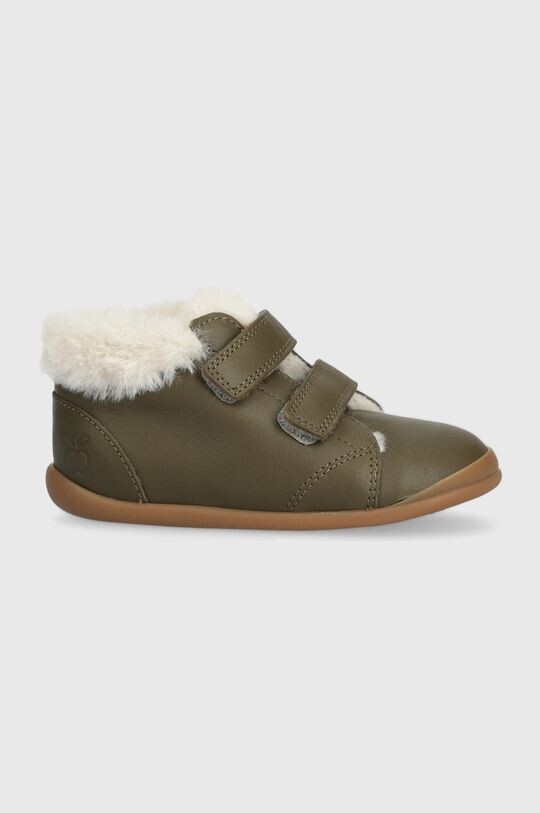 

Детские кожаные зимние туфли FLEX-UP EASY FUR Pom D'api, зеленый