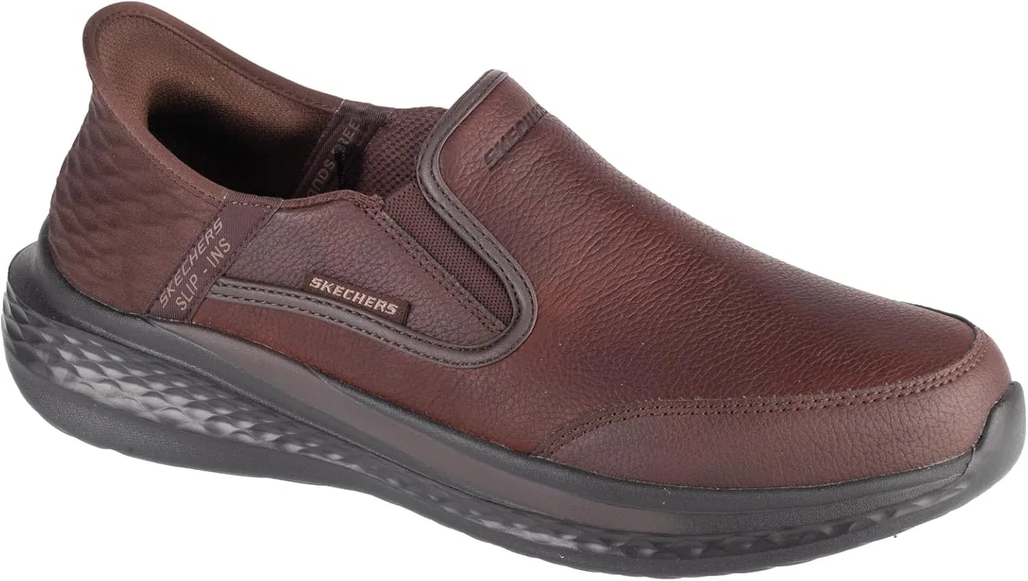 Слипоны Skechers Adult Master Item 205237 CDB Brown, красный — фото 2