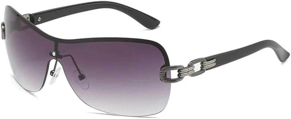 

Женские цельные солнцезащитные очки в овальной оправе с крупной рамкой. Модные женские солнцезащитные очки с технологией будущего Sense Eyewear UV400 MTZJH, C2