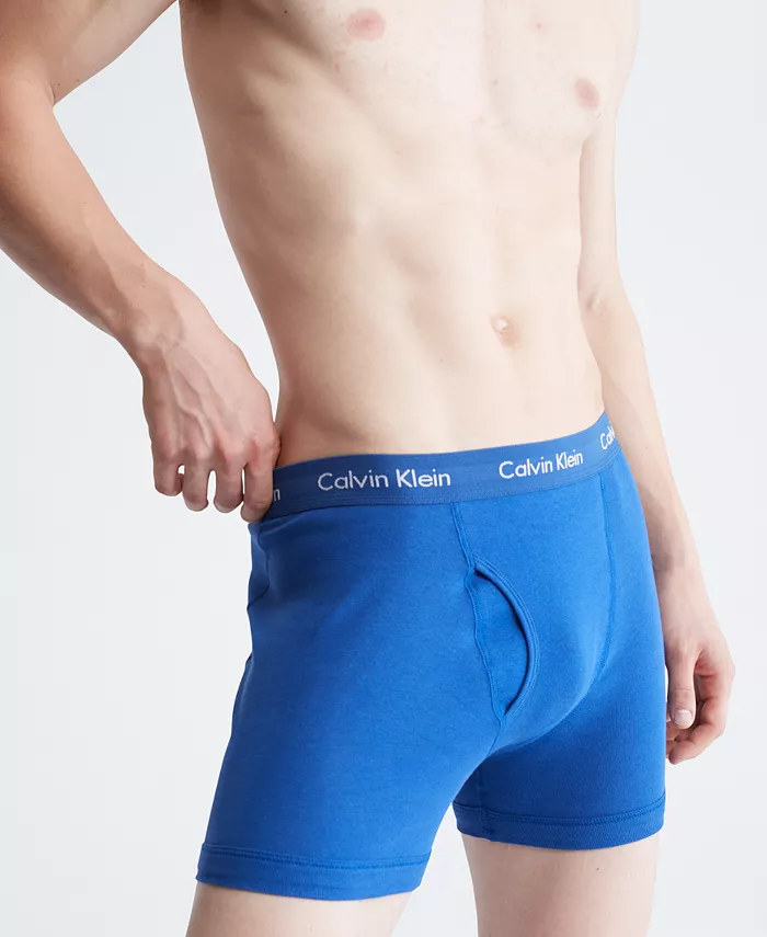 Мужские классические трусы-боксеры из хлопка, 5 штук Calvin Klein, мультиколор — фото 3