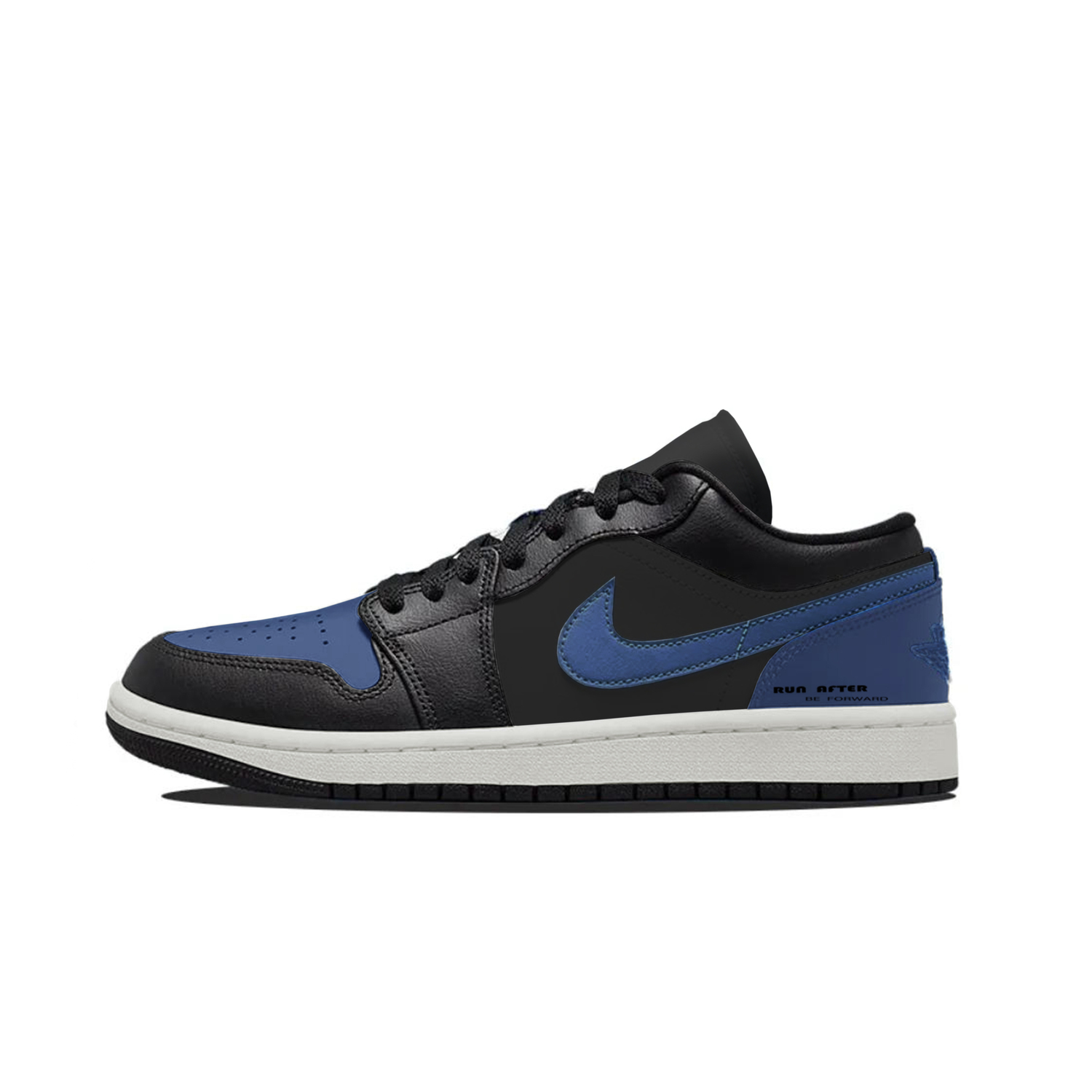 

Jordan Air 1 Lightning Blue Abrasion Resistant Low top Vintage Basketball Shoes Unisex Blue Black