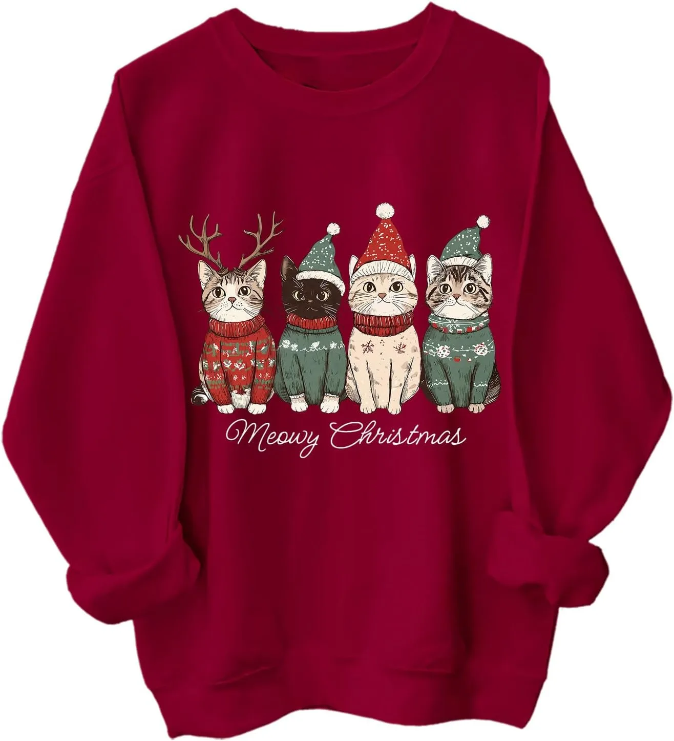 

Толстовка Meowy Christmas с длинным рукавом Yuisi Doxn