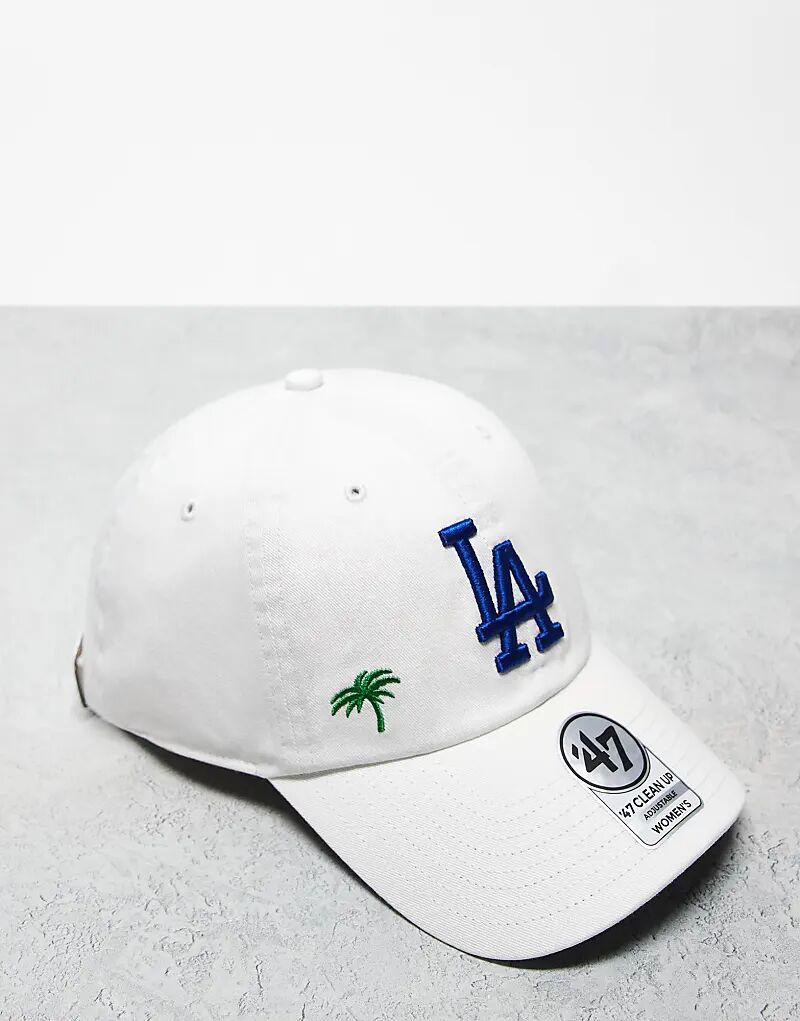 

Кепка Los Angeles Dodgers с контрастной вышивкой белого цвета 47 Brand