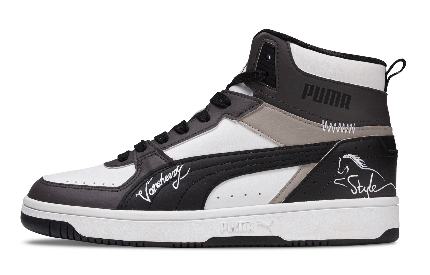 

Puma Баскетбольные кроссовки Rebound Joy с амортизацией, износостойкие, высокие, унисекс, черный с белым