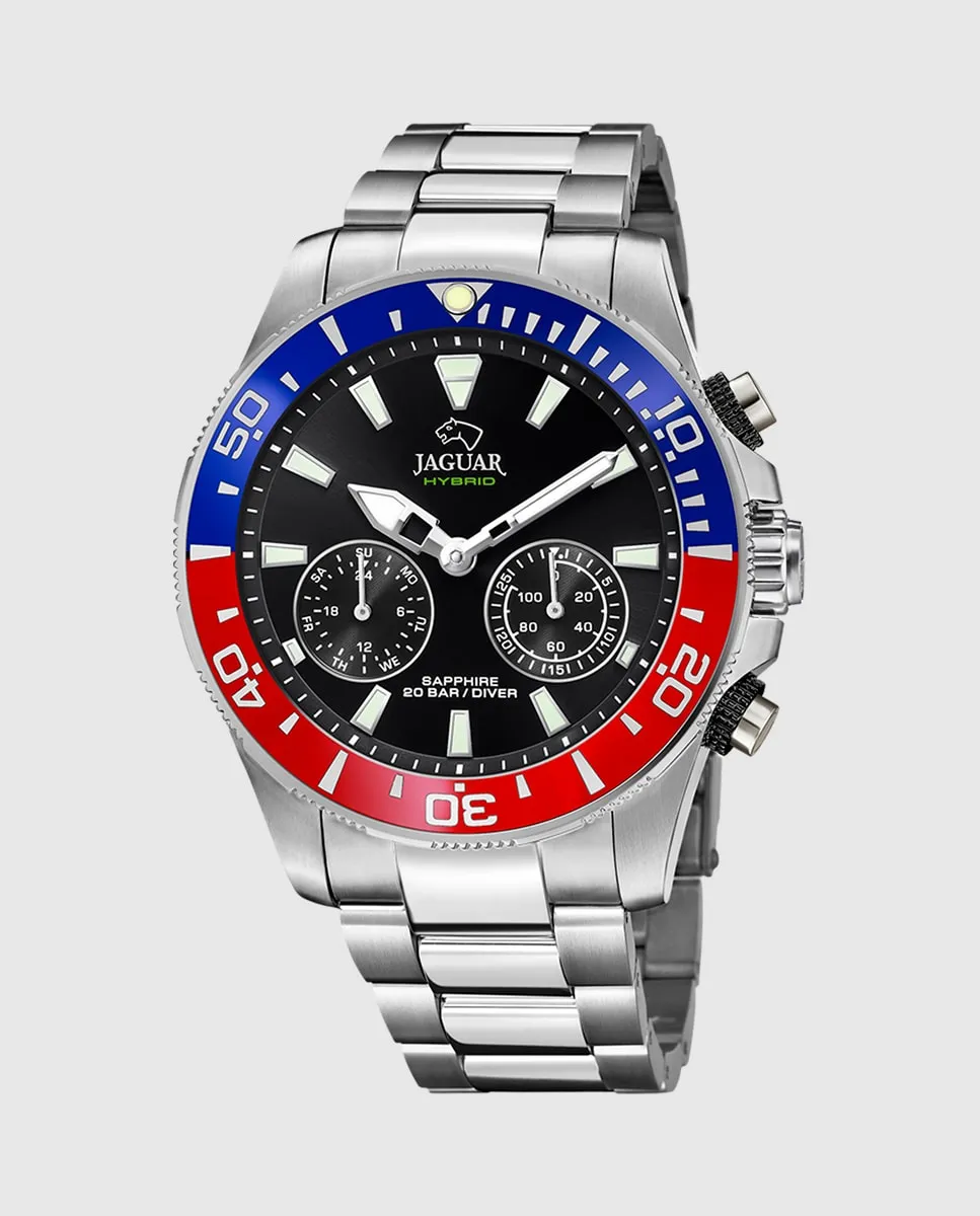 

J888/4 Мужские часы Connected в серебристо-стальном корпусе Jaguar, серебряный