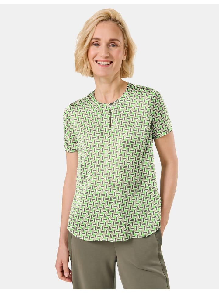 

Блуза Gerry Weber Bluse Kurzarm, цвет Bright Green/Beige Graphic