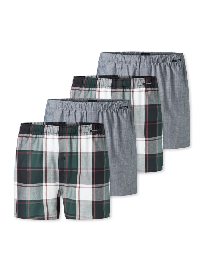 

Schiesser Боксерские шорты зелено-серого цвета